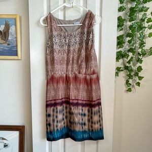 Printed South Moon Under Sleeveless Dress Size Medium